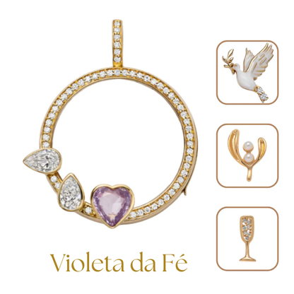 Colar Trindade da Fé | 45cm + 3 Pingentes