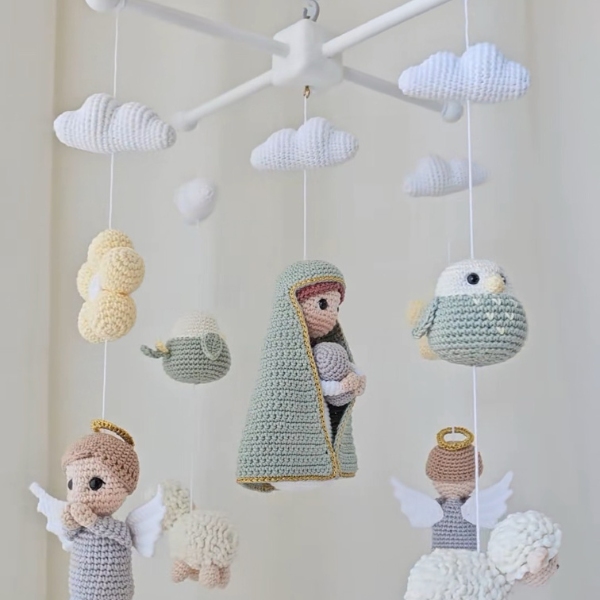 Móbile de Fé | Nossa Senhora e o Menino Jesus - 16 PEÇAS